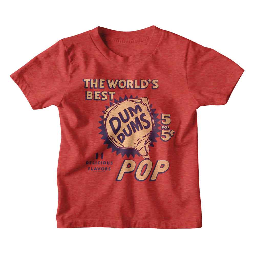 DUM DUMS-DUM DUMS FIVE FOR FIVE-RED HEATHER TODDLER S/S TSHIRT