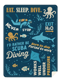 Thumbnail for Eat Sleep Dive Throw Blanket