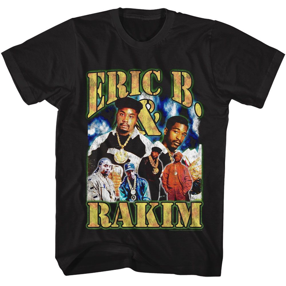 ERIC B AND RAKIM-ERIC B AND RAKIM GROUP BOOTLEG-BLACK ADULT S/S TSHIRT