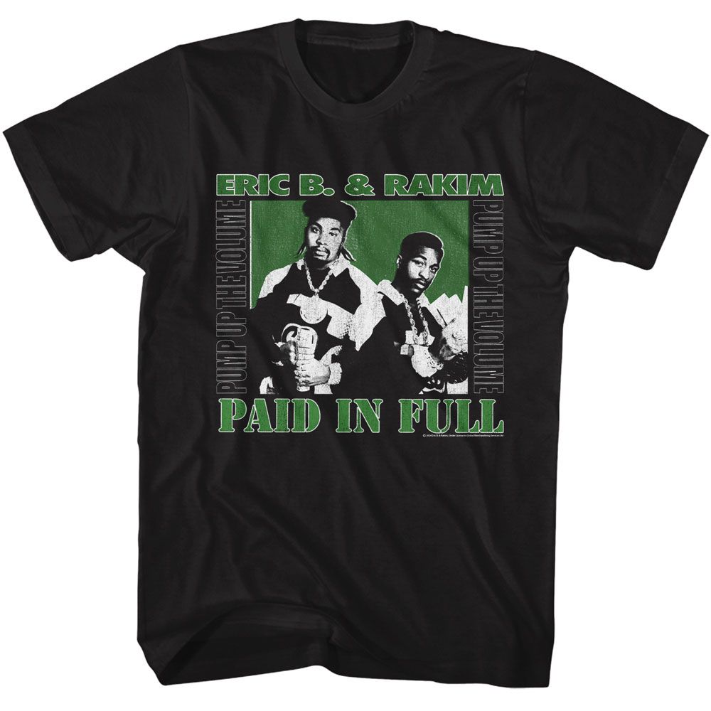 ERIC B AND RAKIM-ERIC B AND RAKIM PAID IN FULL-BLACK ADULT S/S TSHIRT