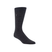 Thumbnail for PERRI MENS EVERYDAY PREMIUM RIB WOOL CREW SOCK, 1 PAIR