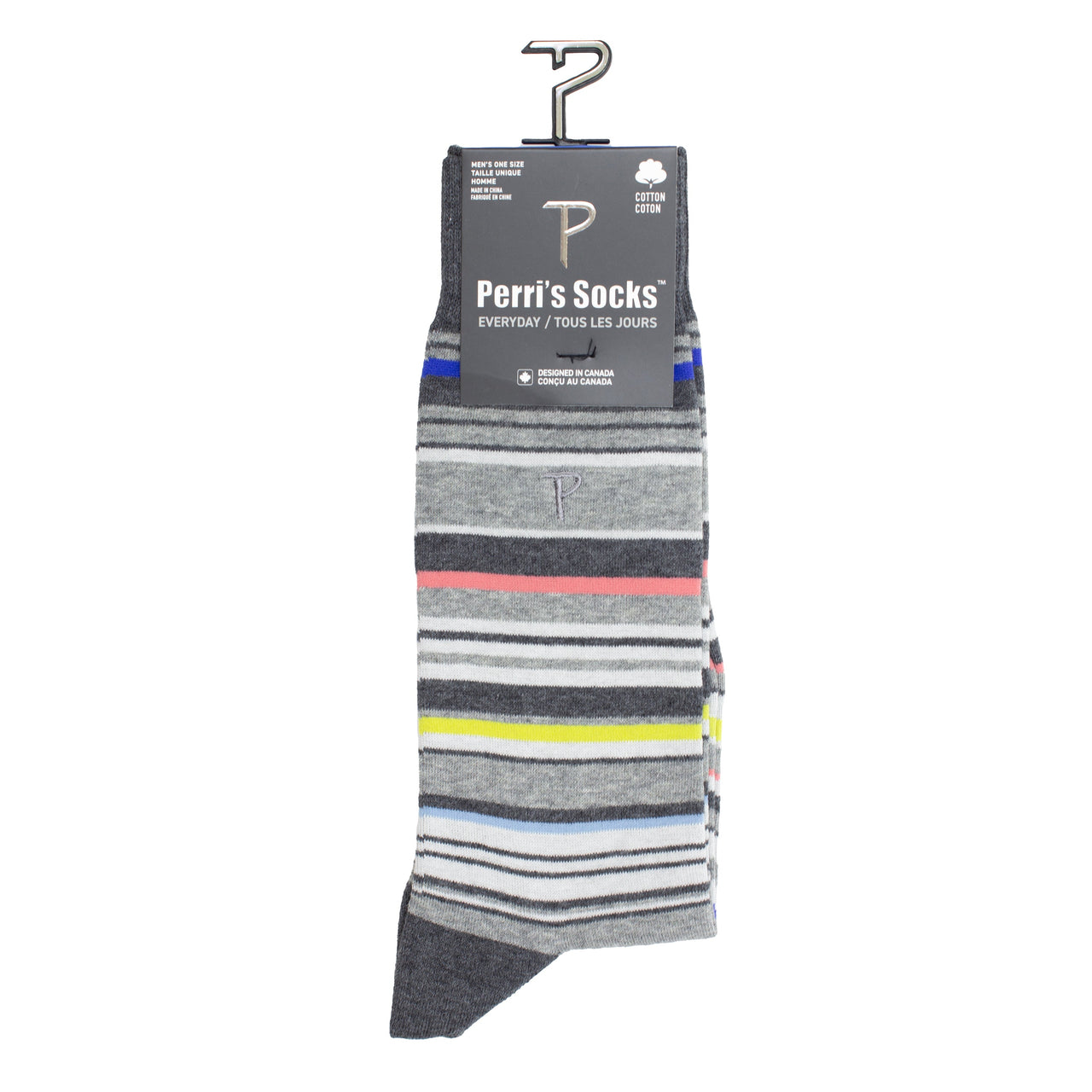 PERRI Basics MULTI STRIPES CREW, 1PAIR