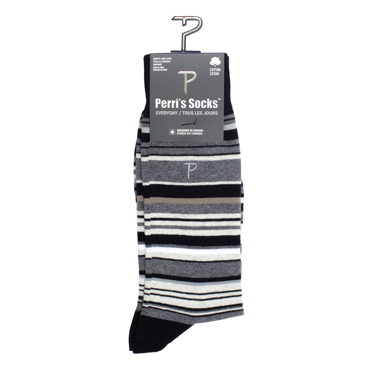 PERRI Basics MULTI STRIPES CREW, 1PAIR