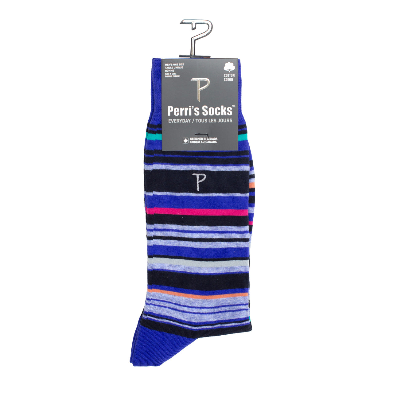 PERRI Basics MULTI STRIPES CREW, 1PAIR