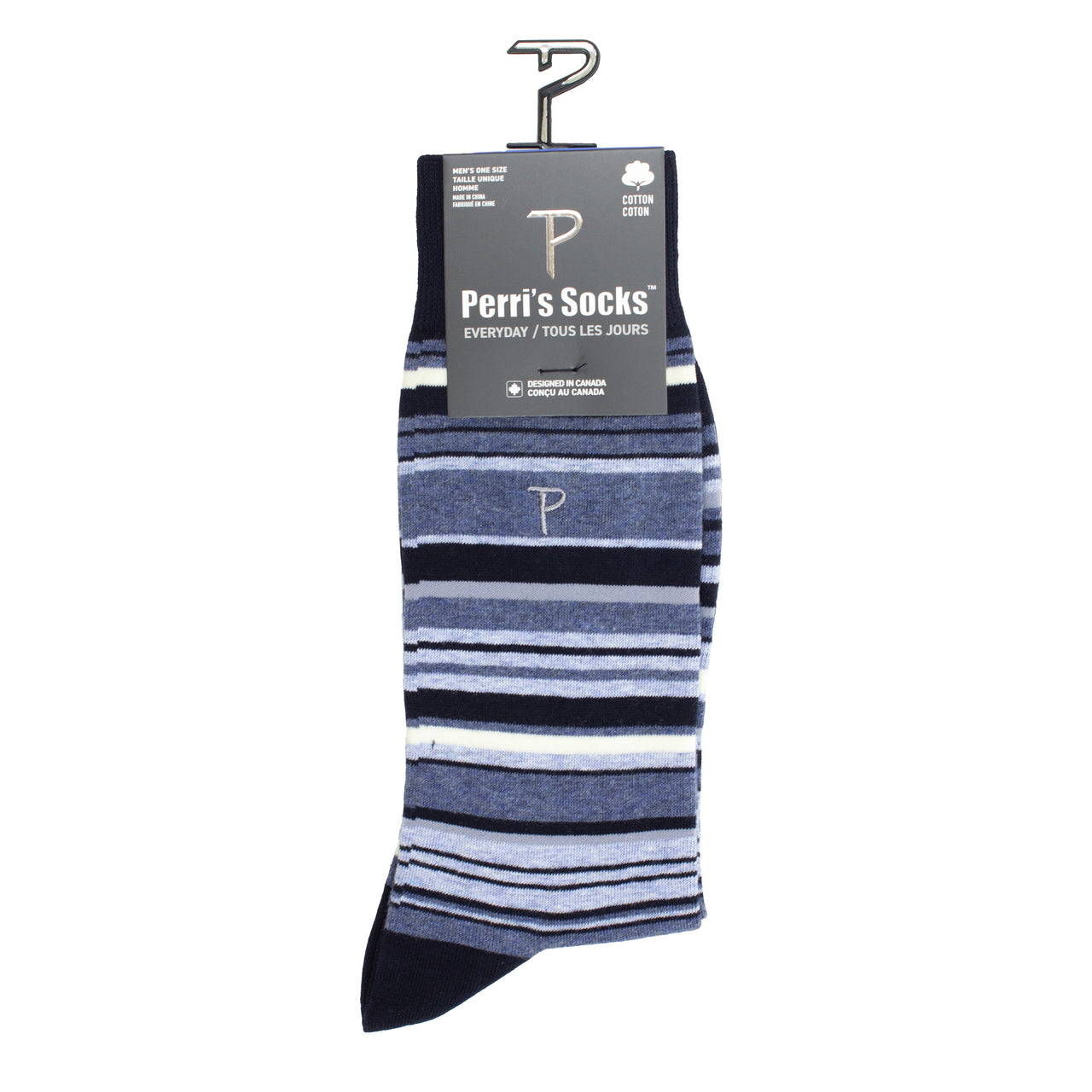 PERRI Basics MULTI STRIPES CREW, 1PAIR
