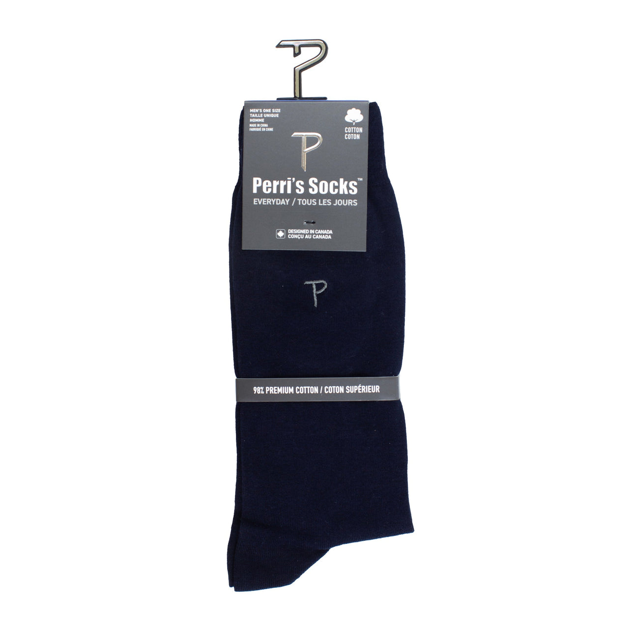 PERRI Basics DRESS CREW FLAT KNIT, 1PAIR