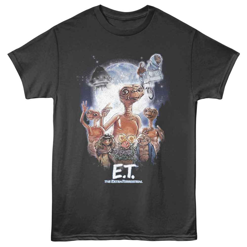E.T. The Extra Terrestrial - ET Multiple ET With Moon T-Shirt