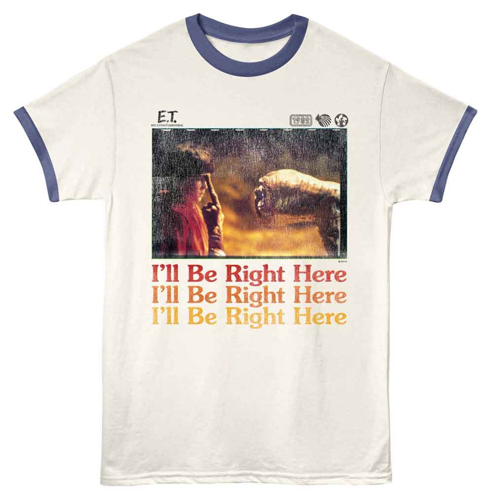 E.T. The Extra Terrestrial- Be Right Here Ringer Tee