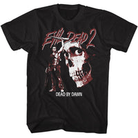 Thumbnail for EVIL DEAD-EVIL DEAD ASH AND SKULL-BLACK ADULT S/S TSHIRT