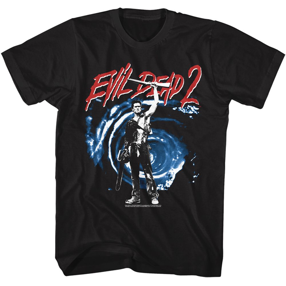 EVIL DEAD-EVIL DEAD ASH AND PORTAL-BLACK ADULT S/S TSHIRT