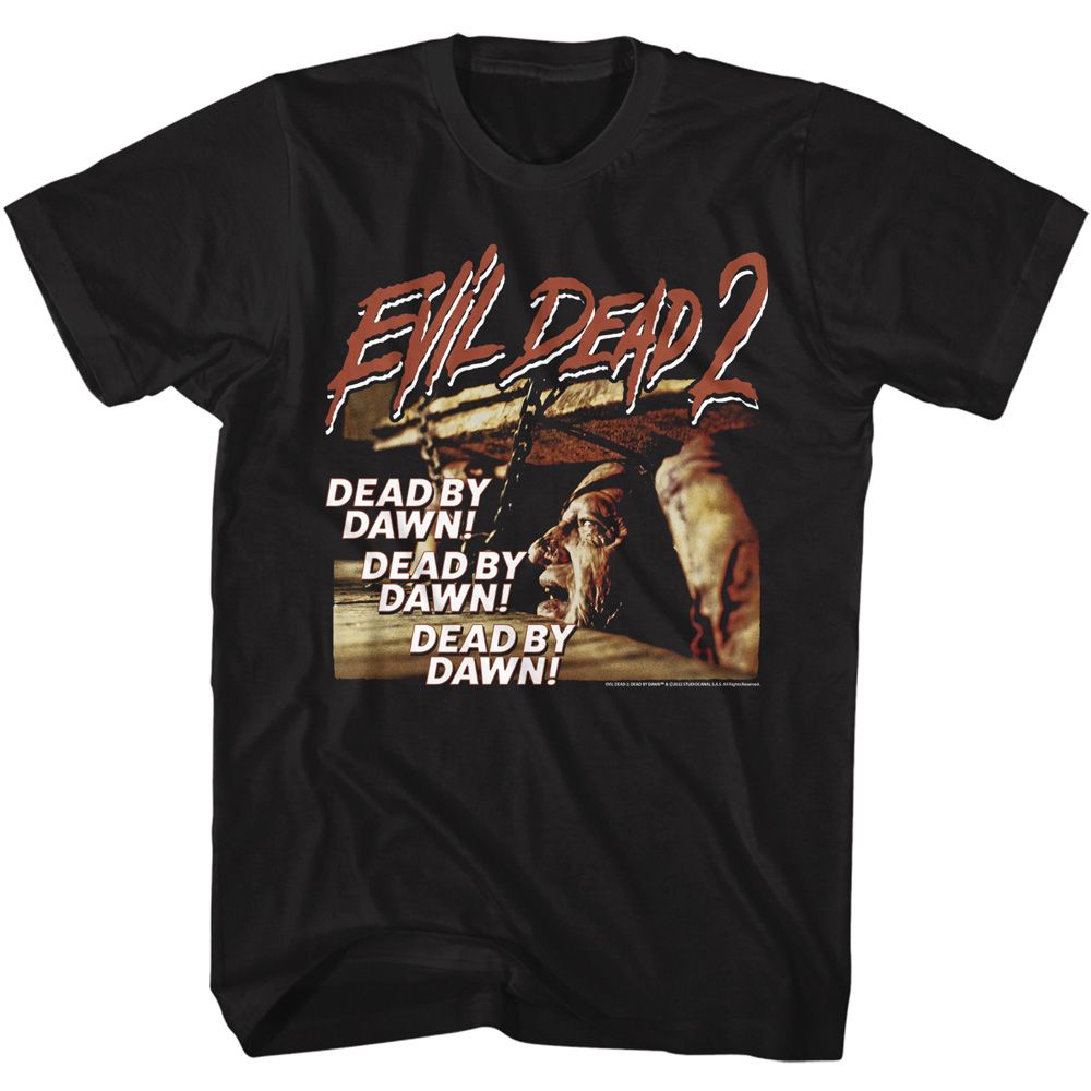EVIL DEAD-EVIL DEAD DEAD BY DAWN-BLACK ADULT S/S TSHIRT
