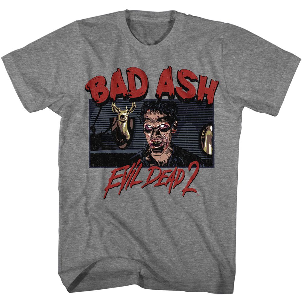 EVIL DEAD-EVIL DEAD BAD ASH-GRAPHITE HEATHER ADULT S/S TSHIRT