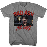 Thumbnail for EVIL DEAD-EVIL DEAD BAD ASH-GRAPHITE HEATHER ADULT S/S TSHIRT