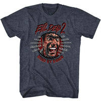 Thumbnail for EVIL DEAD-EVIL DEAD HA HAHAHA-NAVY HEATHER ADULT S/S TSHIRT
