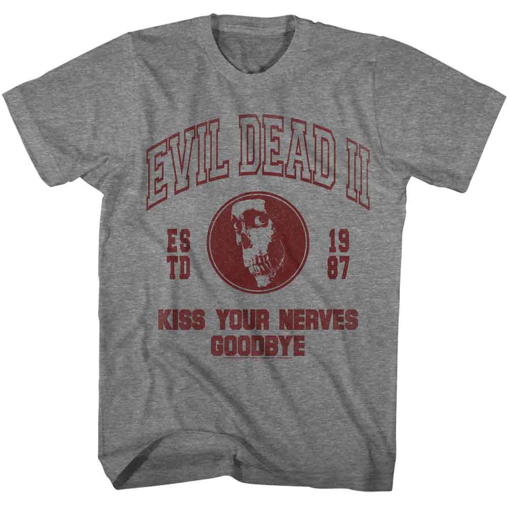 EVIL DEAD-EVIL DEAD COLLEGIATE-GRAPHITE HEATHER ADULT S/S TSHIRT