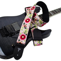 Thumbnail for MULTI COLOUR FLORAL GARDEN JACQUARD GUITAR STRAP