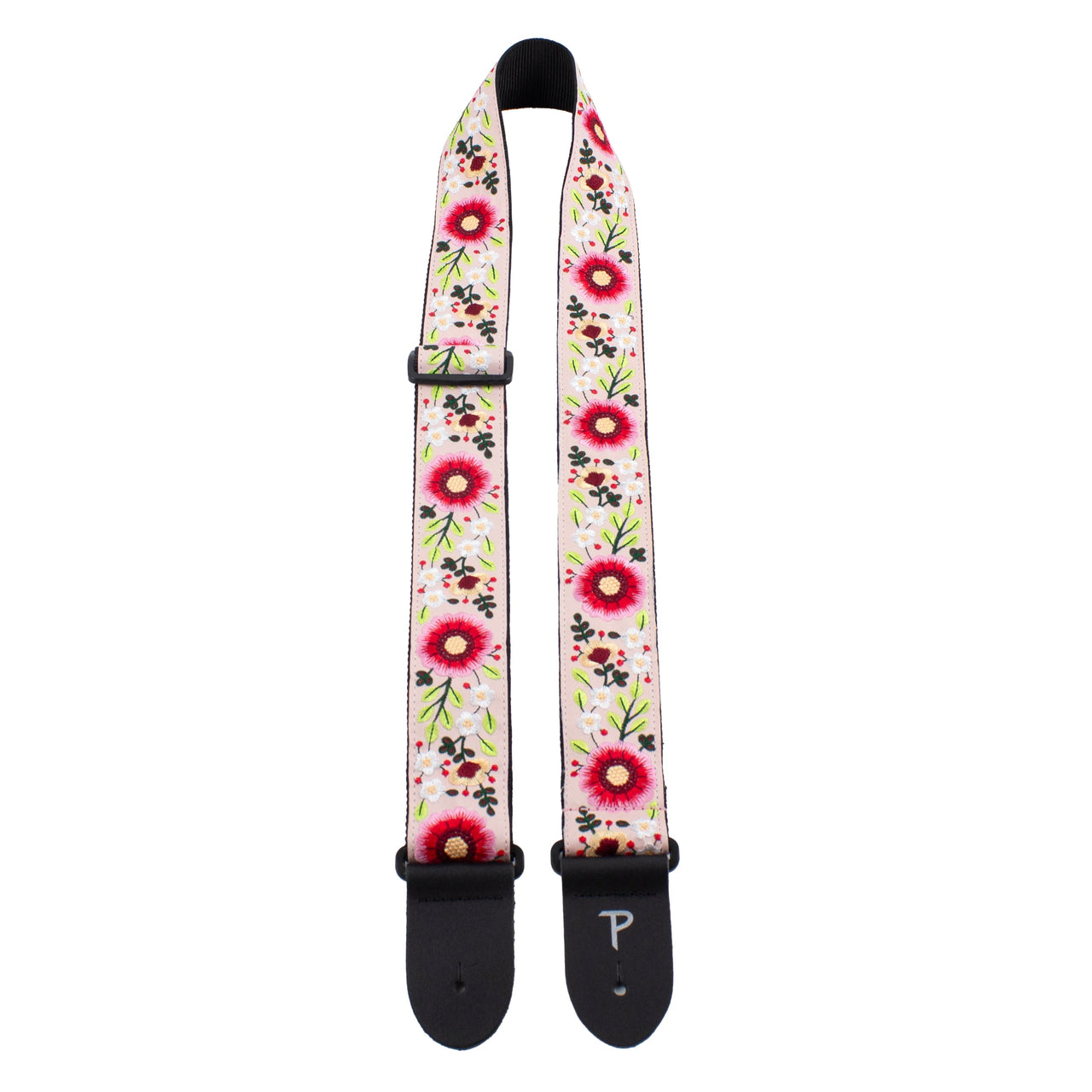 MULTI COLOUR FLORAL GARDEN JACQUARD GUITAR STRAP