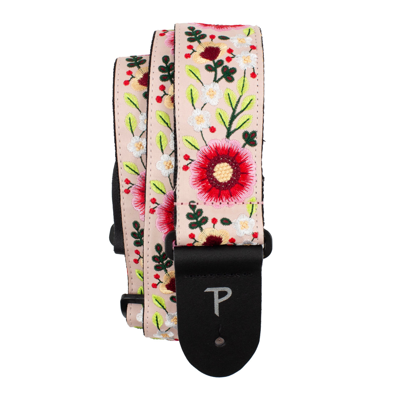MULTI COLOUR FLORAL GARDEN JACQUARD GUITAR STRAP