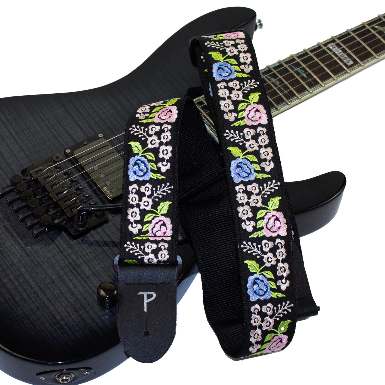 VINTAGE FLORAL JACQUARD GUITAR STRAP