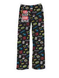 Thumbnail for BRIEF INSANITY Eat, Sleep, Game, Repeat Pajama Pants