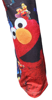 Thumbnail for Sesame Street Elmo pants on model close up back view of right lower leg graphic