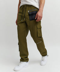 Thumbnail for Heaven Woven Cargo Pant - Olive Green