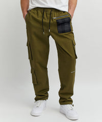 Thumbnail for Heaven Woven Cargo Pant - Olive Green