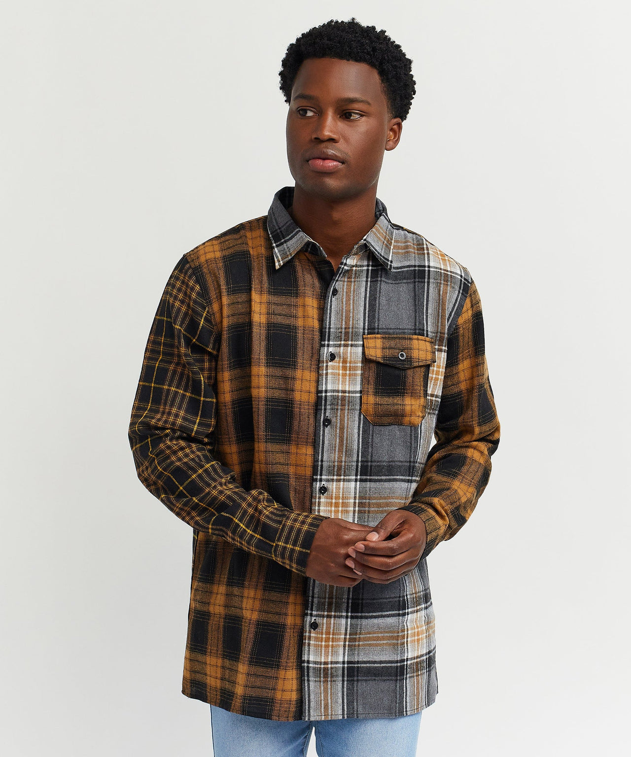 Split Flannel Shirt