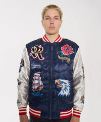 Thumbnail for Iconic Bomber Jacket - Navy