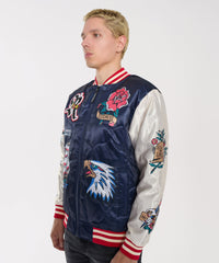 Thumbnail for Iconic Bomber Jacket - Navy