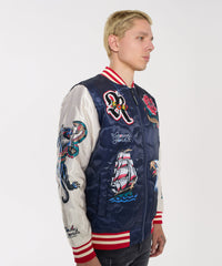 Thumbnail for Iconic Bomber Jacket - Navy