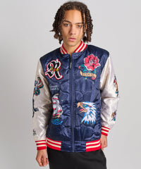 Thumbnail for Iconic Bomber Jacket - Navy