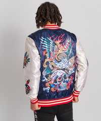 Thumbnail for Iconic Bomber Jacket - Navy