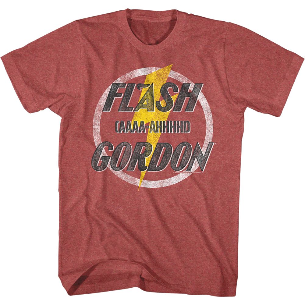 FLASH GORDON-AAAAA-HHHHH-RED HEATHER ADULT S/S TSHIRT