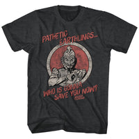 Thumbnail for FLASH GORDON-PATHETIC EARTHLINGS-BLACK HEATHER ADULT S/S TSHIRT