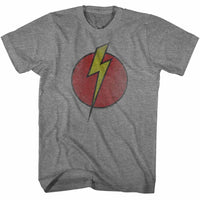 Thumbnail for FLASH GORDON-BOLT CIRCLE-GRAPHITE HEATHER ADULT S/S TSHIRT