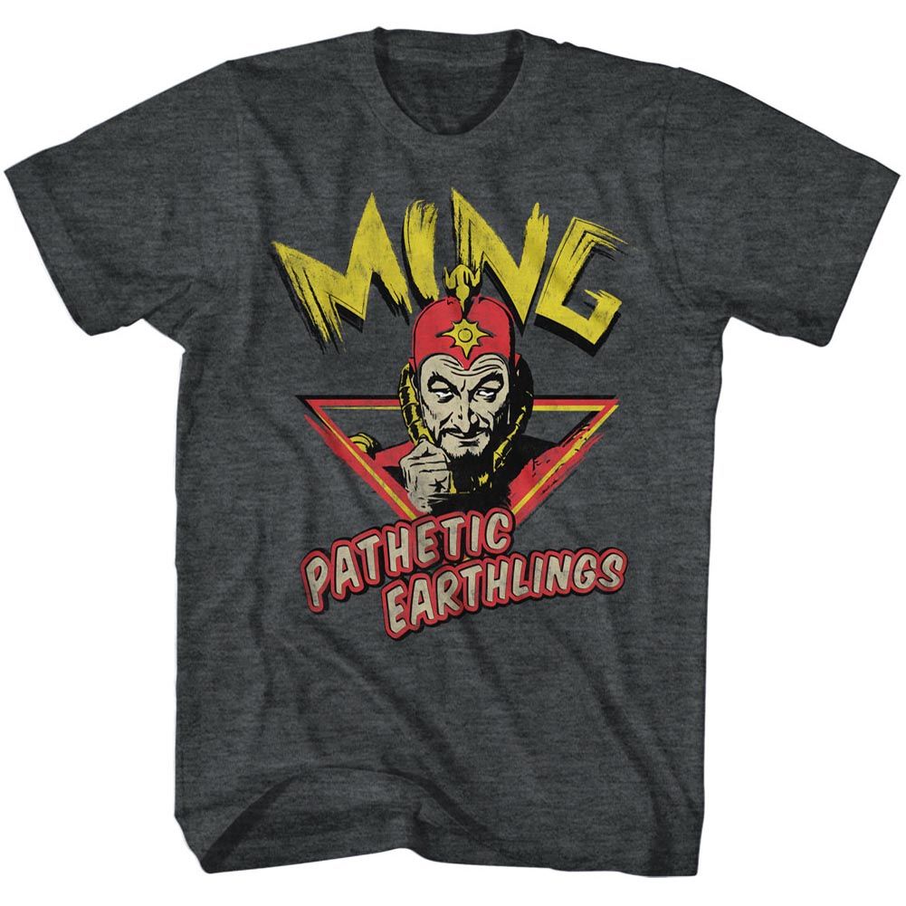 FLASH GORDON-MING PATHETIC-BLACK HEATHER ADULT S/S TSHIRT