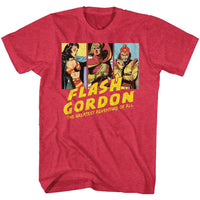 Thumbnail for FLASH GORDON-GROUP SHOT-RED HEATHER ADULT S/S TSHIRT