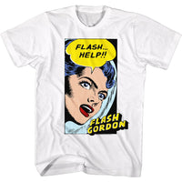 Thumbnail for FLASH GORDON-HELP-WHITE ADULT S/S TSHIRT
