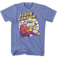 Thumbnail for FLASH GORDON-RAYGUN-LIGHT BLUE HEATHER ADULT S/S TSHIRT