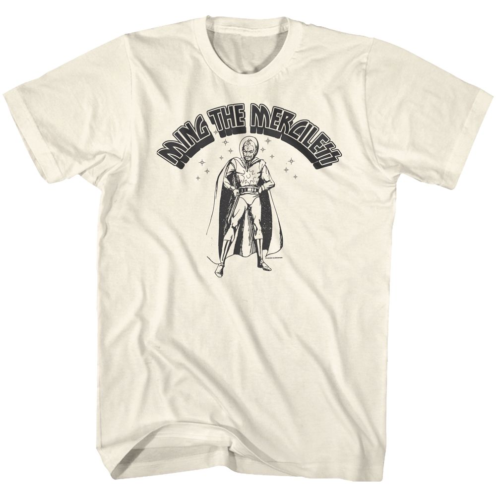 FLASH GORDON-MING THE MERCILESS-NATURAL ADULT S/S TSHIRT
