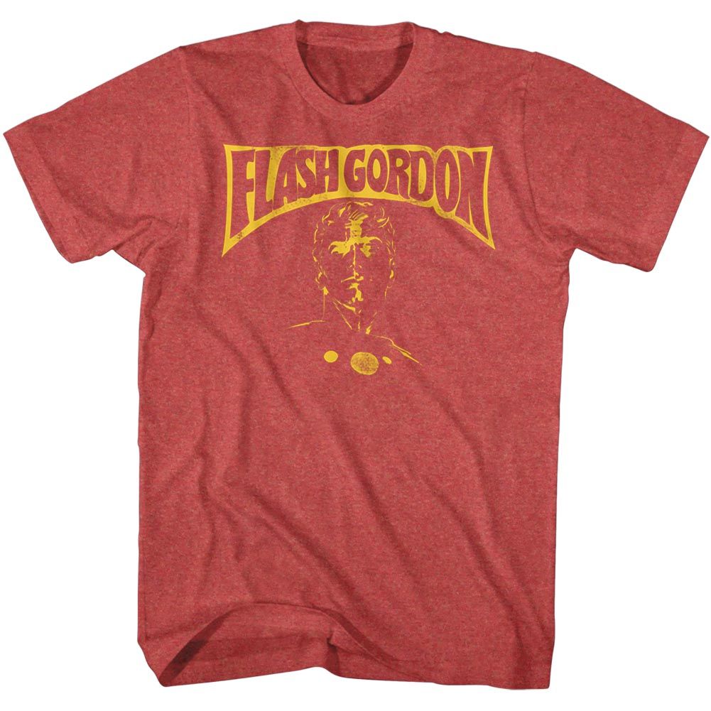 FLASH GORDON-FLASH BUST-RED HEATHER ADULT S/S TSHIRT