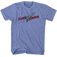 Thumbnail for FLASH GORDON-COMIC LOGO-LIGHT BLUE HEATHER ADULT S/S TSHIRT