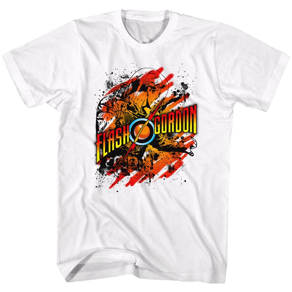 FLASH GORDON-FLASHTASTIC-WHITE ADULT S/S TSHIRT