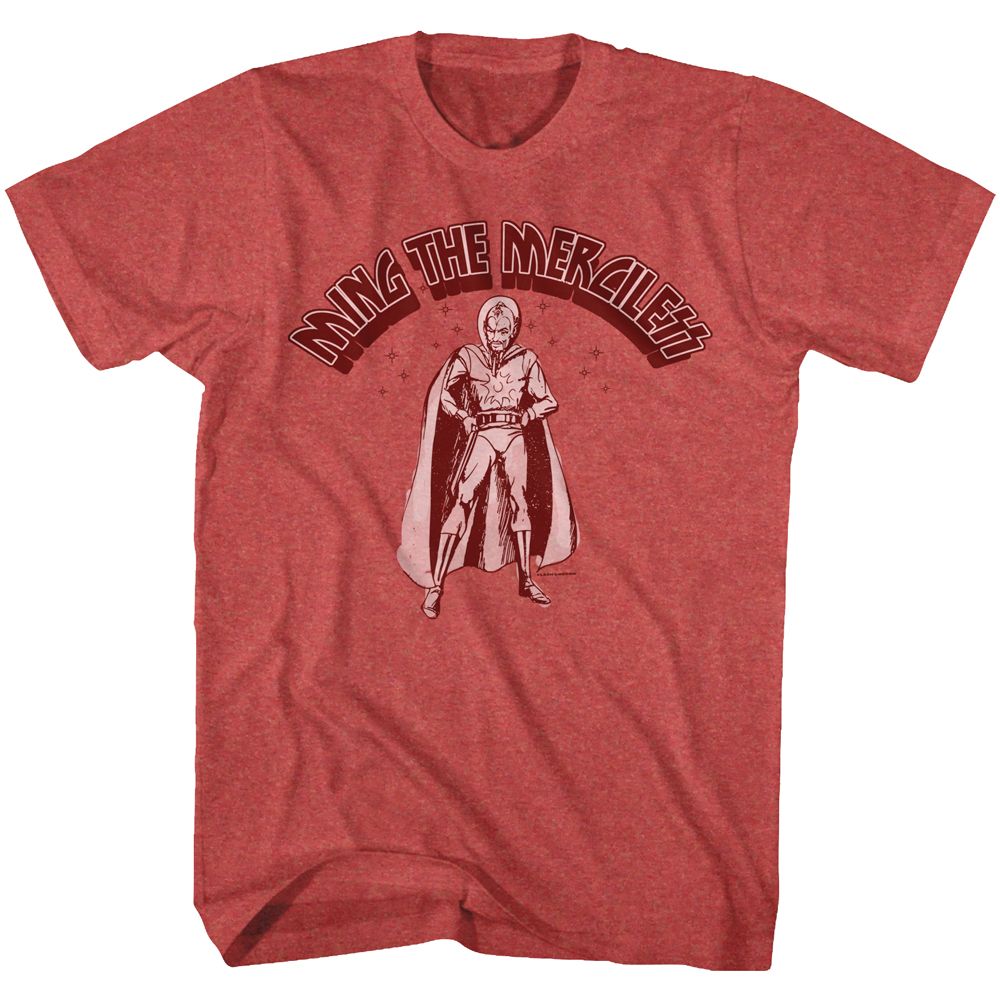 FLASH GORDON-MINGIN-RED HEATHER ADULT S/S TSHIRT