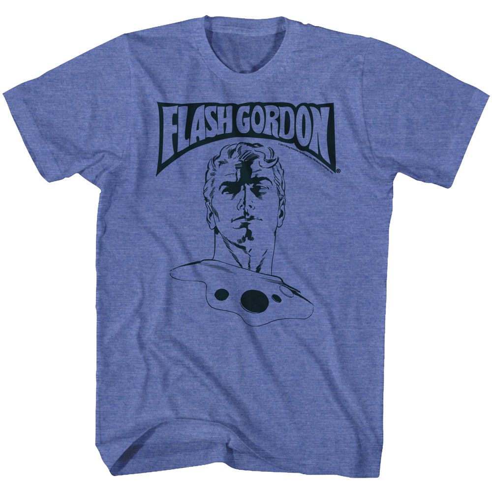 FLASH GORDON-BALLIN-ROYAL HEATHER ADULT S/S TSHIRT