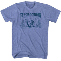 Thumbnail for FLASH GORDON-FLASH-LIGHT BLUE HEATHER ADULT S/S TSHIRT