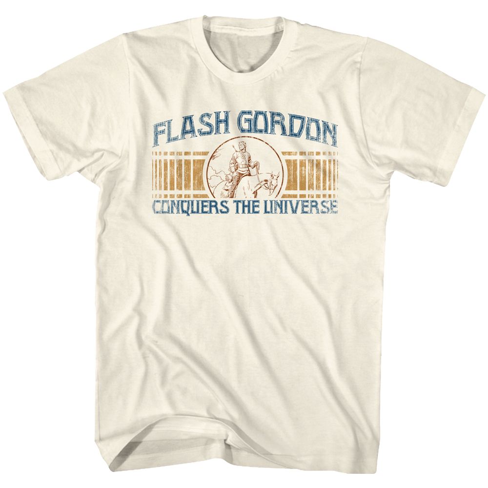 FLASH GORDON-CONQUER-NATURAL ADULT S/S TSHIRT