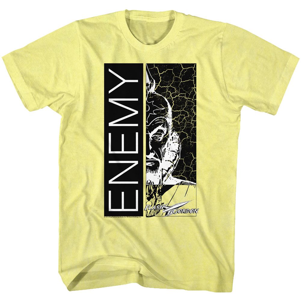 FLASH GORDON-ENEMY-YELLOW HEATHER ADULT S/S TSHIRT