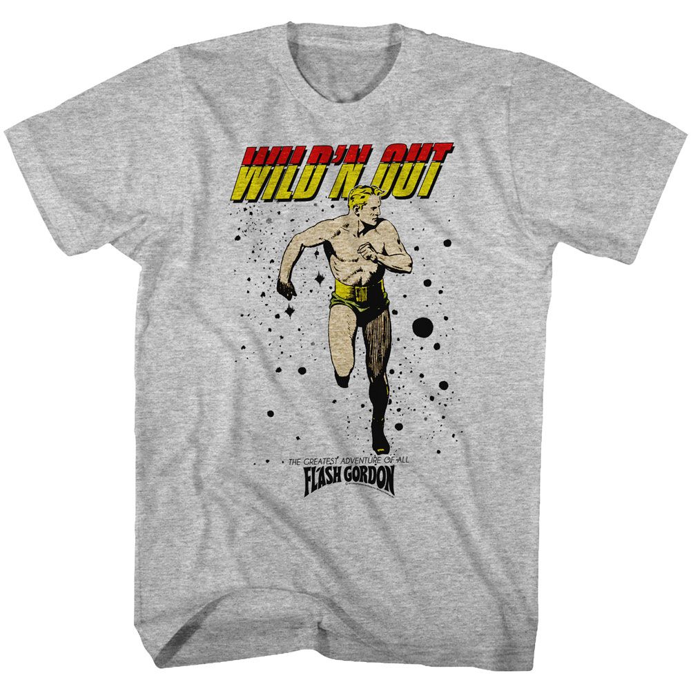 FLASH GORDON-WILDN-GRAY HEATHER ADULT S/S TSHIRT